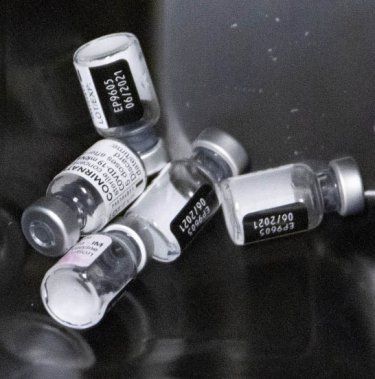 empty covid glass ampoules as glass waste