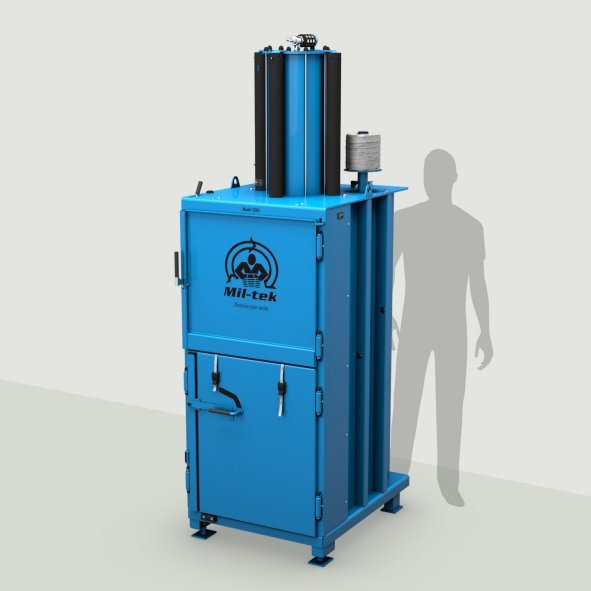 Pneumatic cardboard and plastic baler 2305