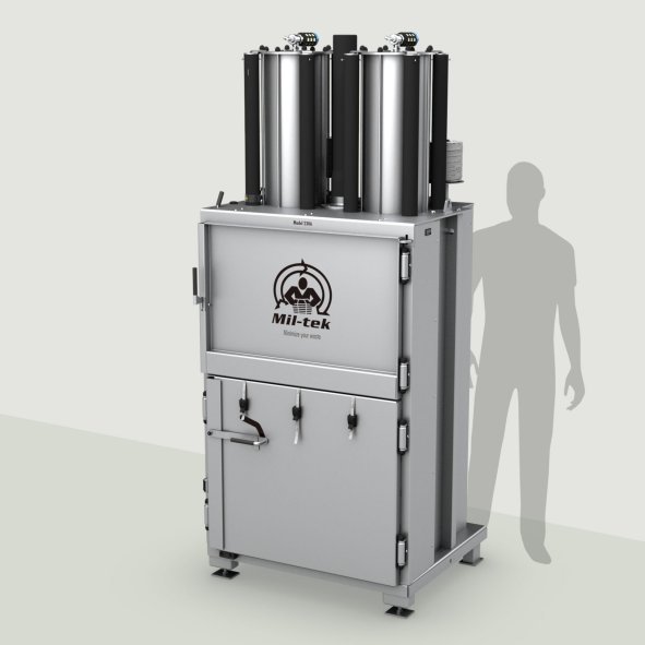 Pneumatic cardboard and plastic baler stainless steel 2306s