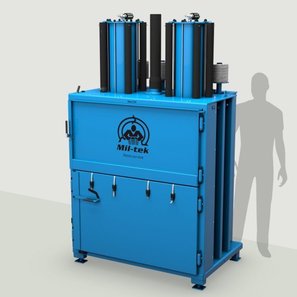 Pneumatic cardboard and plastic baler 2509