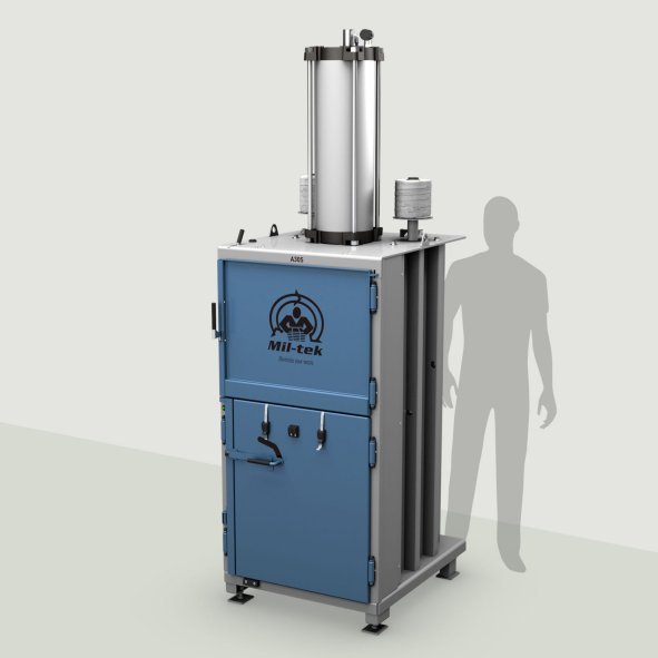 Pneumatic cardboard and plastic baler A305