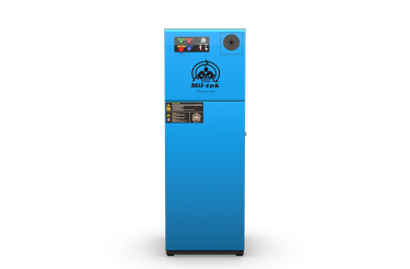 blue glass crusher on white background