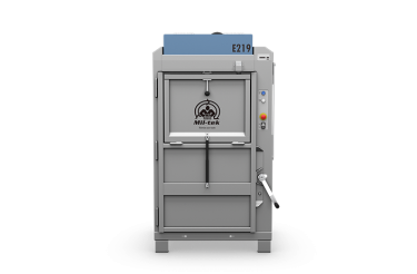 grey recycling compactor with mil-tek logo