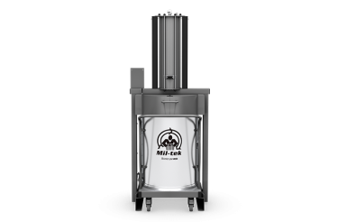 compactor for mixed waste on white background