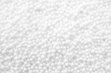 small polystyrene balls seen up close
