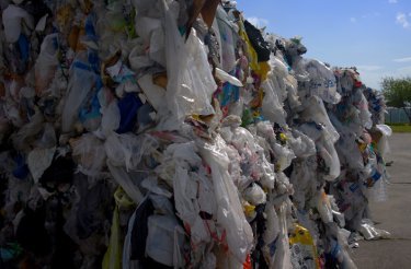 piles of plastic for recycling