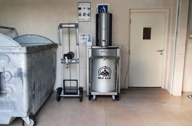 compactor for general waste in retail store