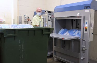 plastic waste in baler in healthcare