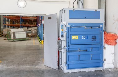 hydraulic baler in environment