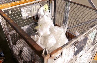 soft plastic in cage